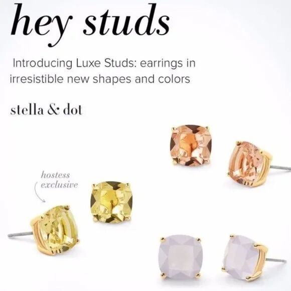 stella &โdot ~ luxe studs ~ canaryโyellow - Picture 1 of 7